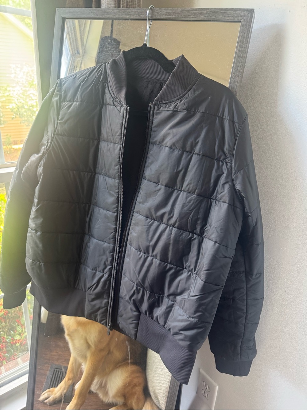 lululemon athletica women's reversible Black Quilted Bomber Jacket